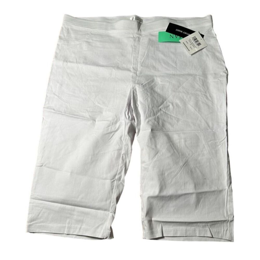89th + Madison‎ White Linen Blend Capri Pants Casual Summer Bottoms Size 20